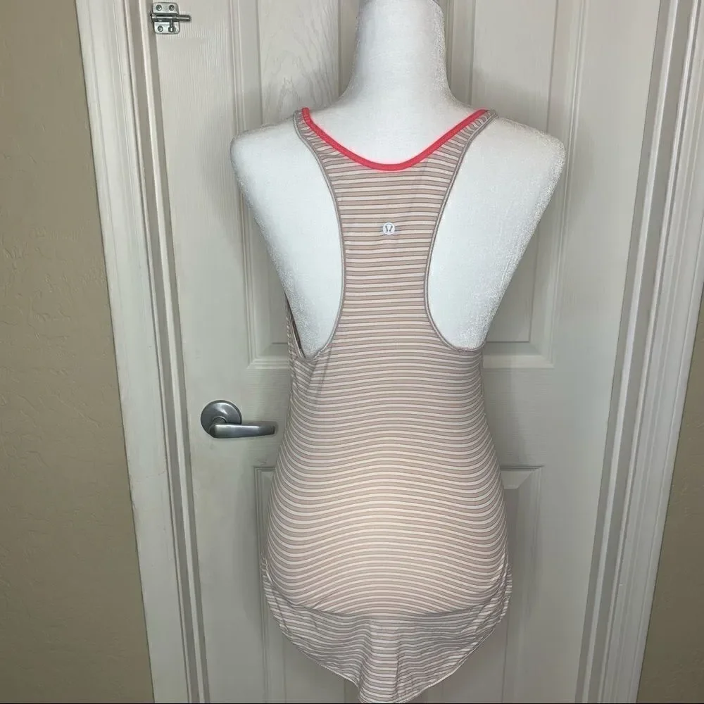 Lululemon Racerback Tank Hot Pink Trim Size 8